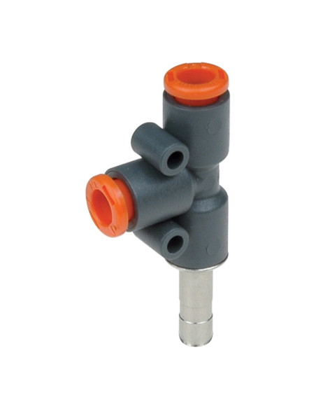 Racord pneumatic Teu lateral Plug-in Metal Work R49