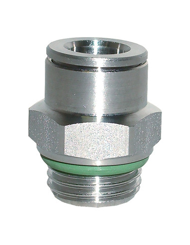 Racord pneumatic drept push-in cu filet exterior INOX | AiroMag.Ro
