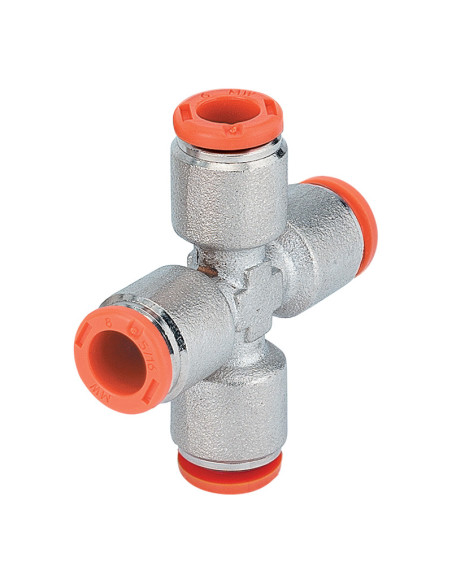 Ramificator cruce Push-in, cuple si fittinguri metal work, metal work pneumatic, ramificator aer pneumatic, metalwork